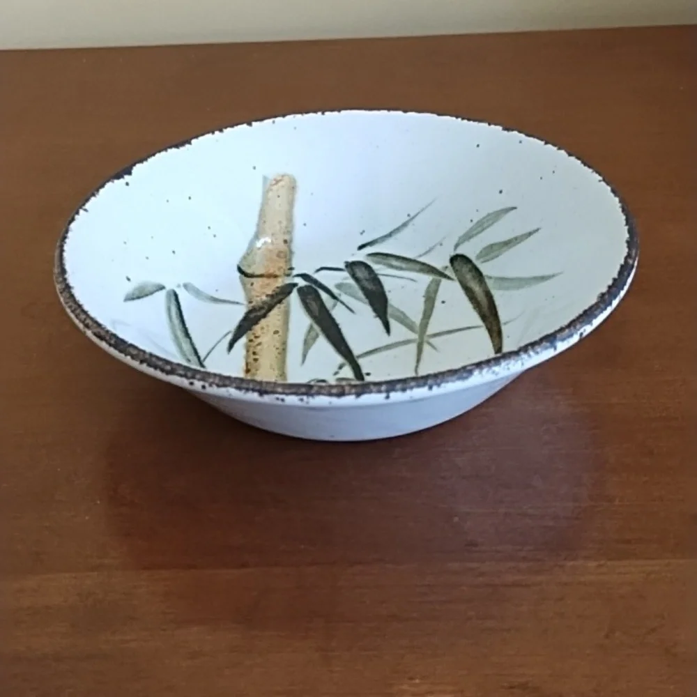 Vintage Midwinter Stonehenge Rangoon Cereal Bowl Bamboo Motif Discontinued As Is